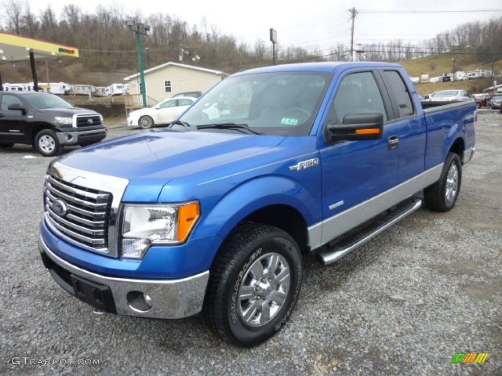 Blue Flame Metallic 2012 Ford F150 XLT SuperCab 4x4 Exterior Photo #78119507