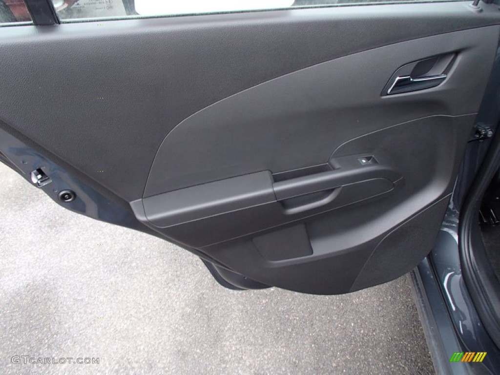 2013 Chevrolet Sonic LTZ Sedan Jet Black/Dark Titanium Door Panel Photo #78120872