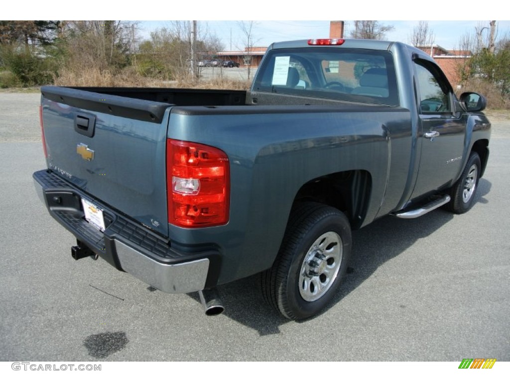 2009 Silverado 1500 LS Regular Cab - Blue Granite Metallic / Dark Titanium photo #5