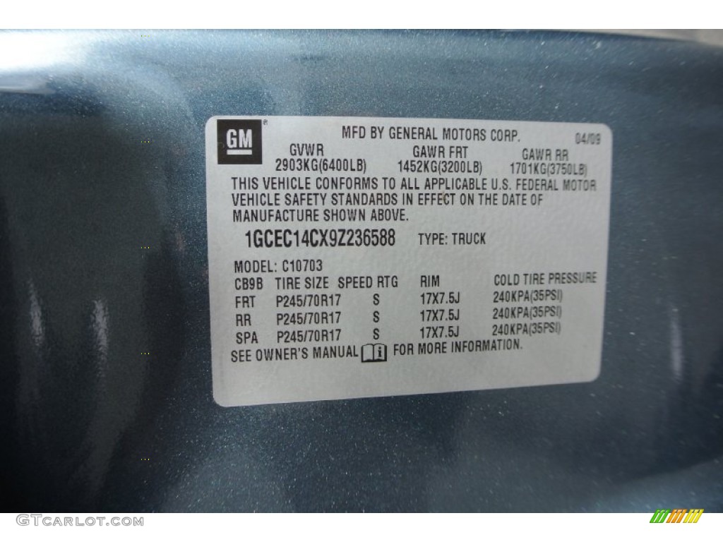 2009 Silverado 1500 LS Regular Cab - Blue Granite Metallic / Dark Titanium photo #7
