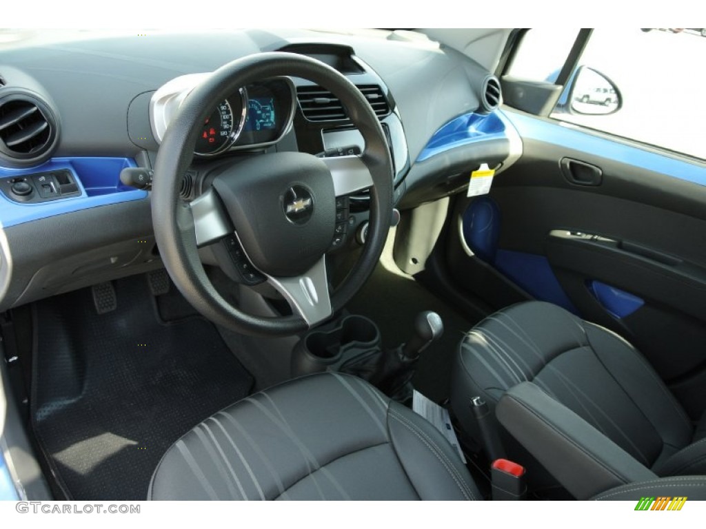 Silver/Blue Interior 2013 Chevrolet Spark LT Photo #78121397