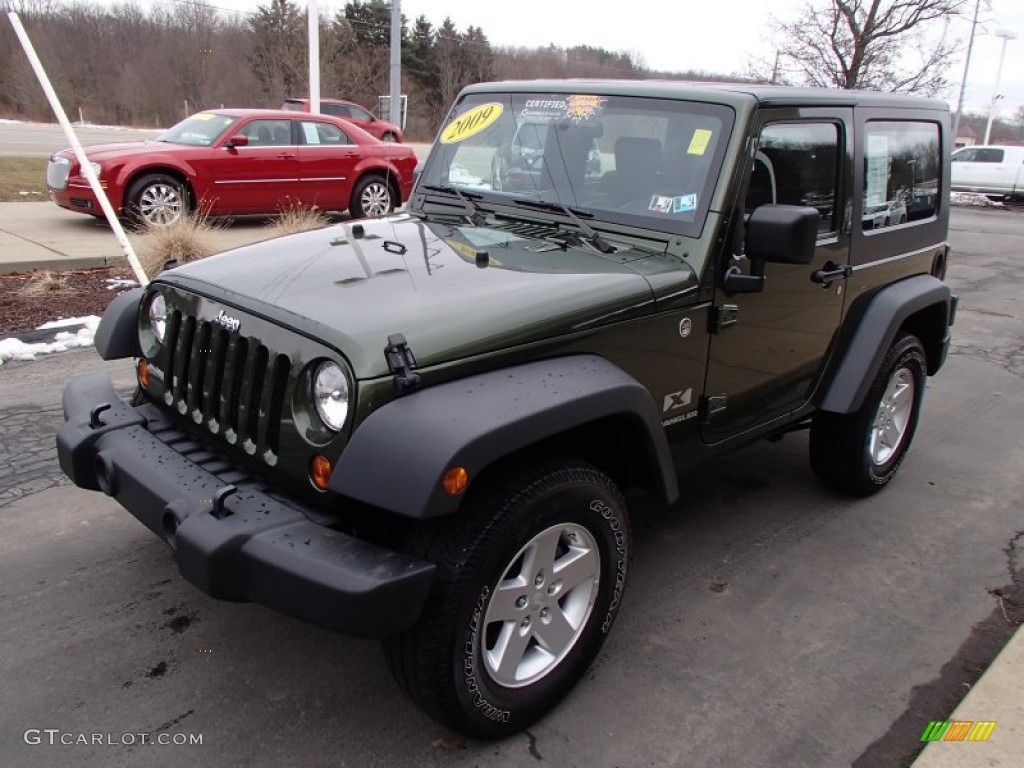 Jeep Green Metallic 2009 Jeep Wrangler X 4x4 Exterior Photo #78122867