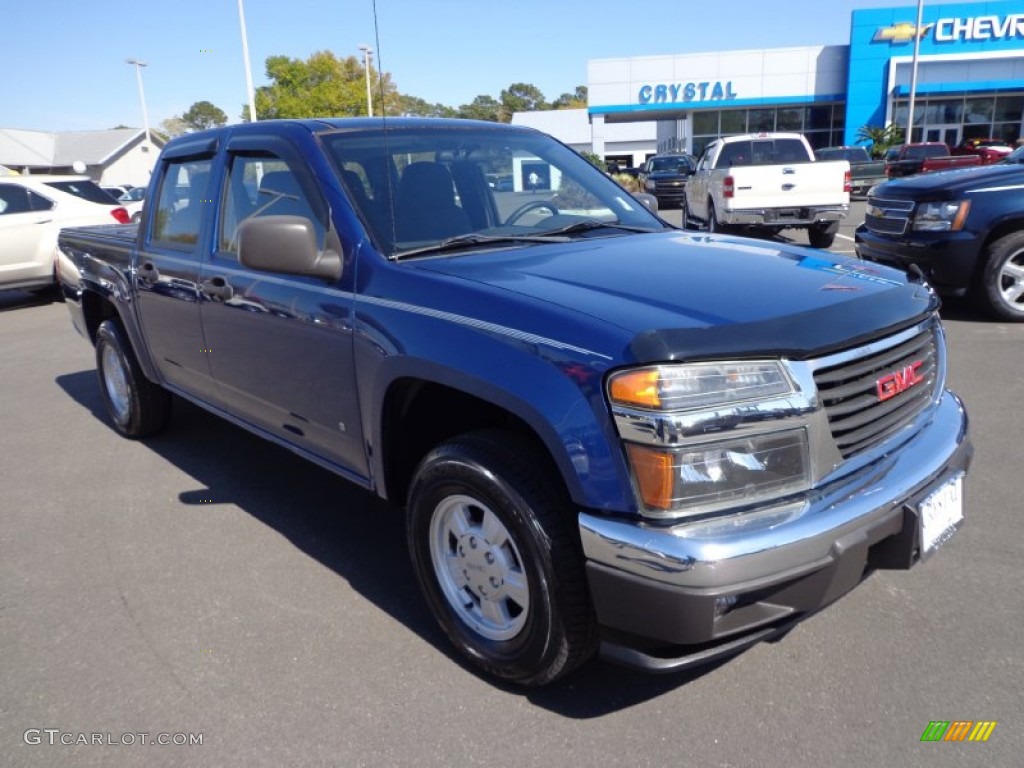 2006 Canyon SLE Crew Cab - Superior Blue Metallic / Dark Pewter photo #10