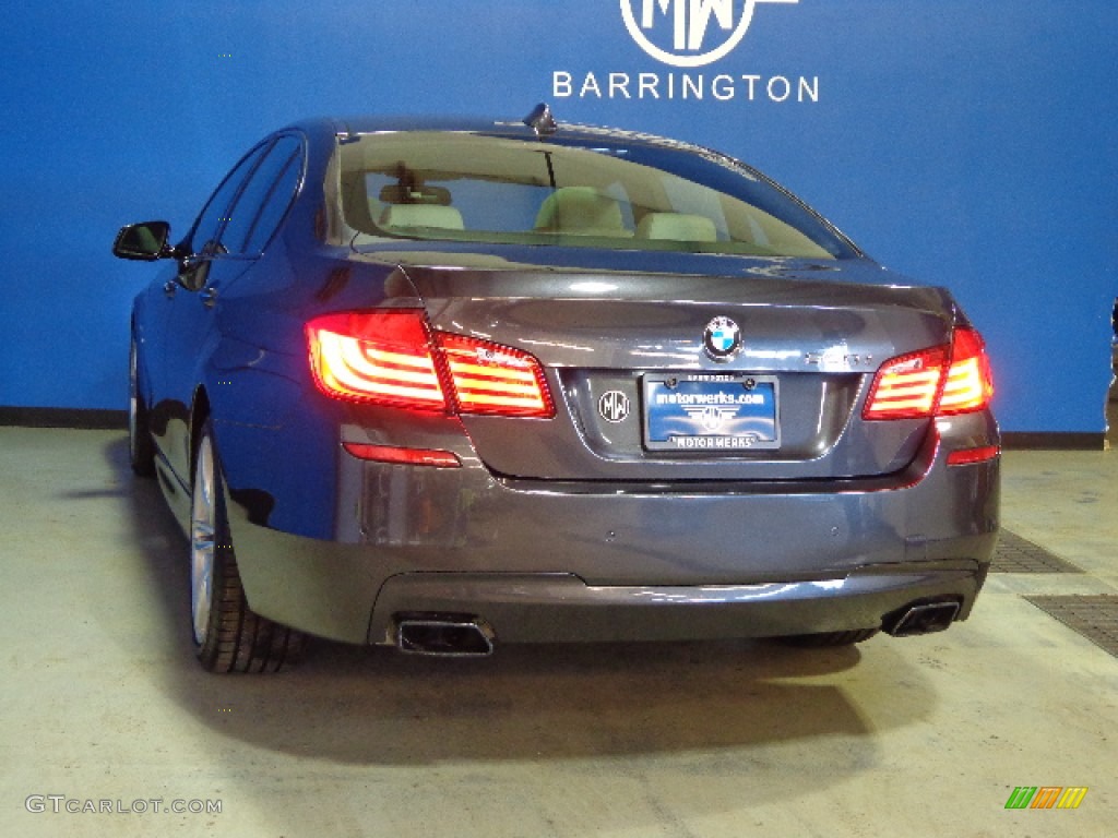 2011 5 Series 550i xDrive Sedan - Dark Graphite Metallic / Oyster/Black photo #5