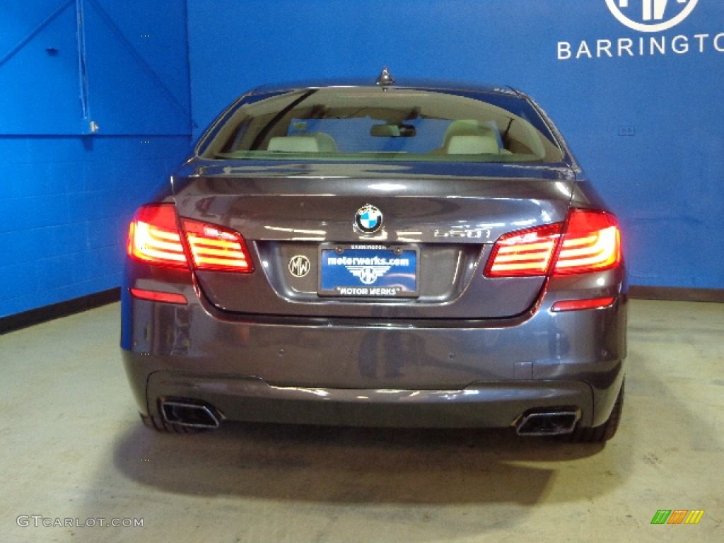 2011 5 Series 550i xDrive Sedan - Dark Graphite Metallic / Oyster/Black photo #6