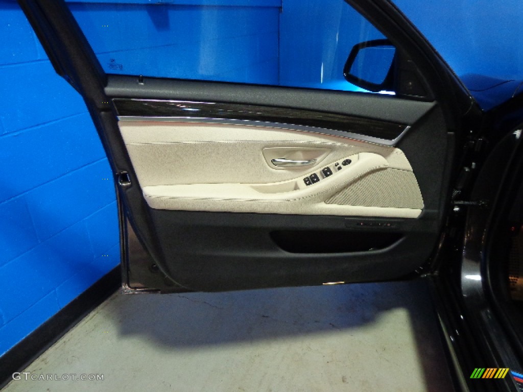 2011 5 Series 550i xDrive Sedan - Dark Graphite Metallic / Oyster/Black photo #13