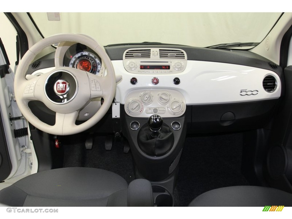 2012 Fiat 500 Pop Tessuto Grigio/Avorio (Grey/Ivory) Dashboard Photo #78125290