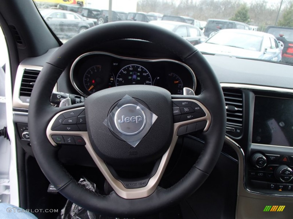 2014 Jeep Grand Cherokee Limited 4x4 Morocco Black Steering Wheel Photo #78125367