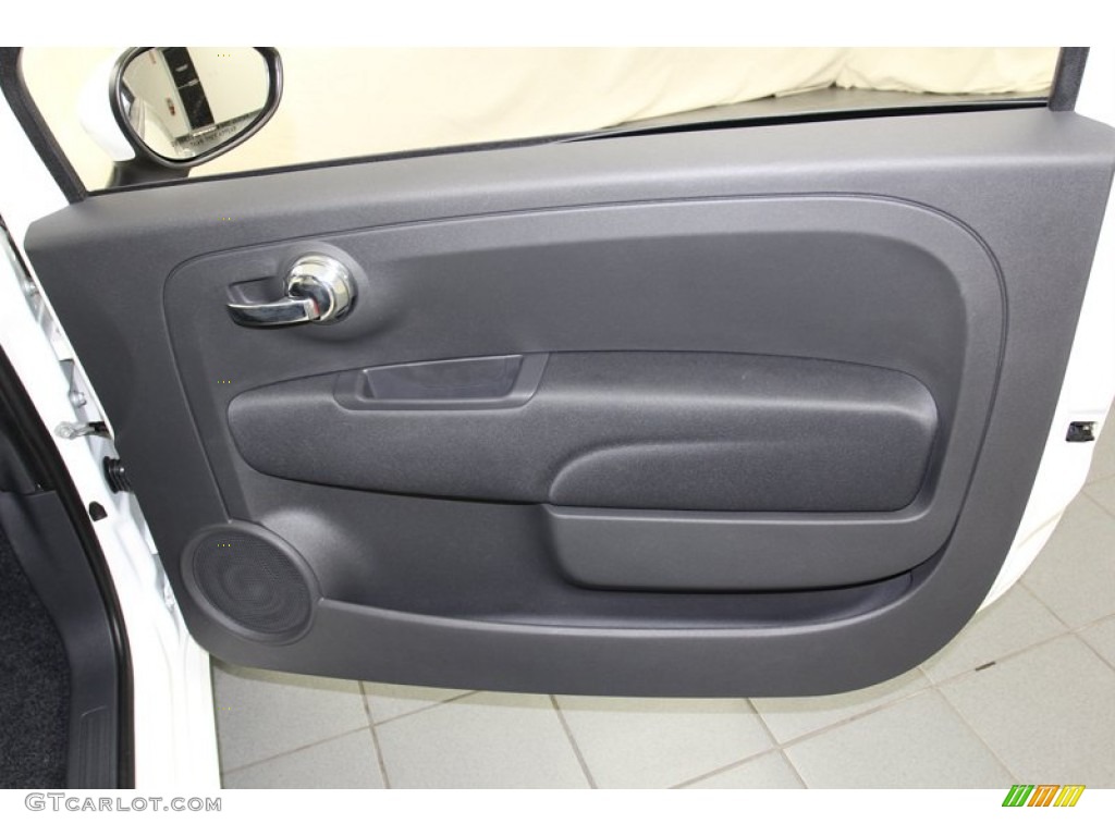 2012 Fiat 500 Pop Tessuto Grigio/Avorio (Grey/Ivory) Door Panel Photo #78125784