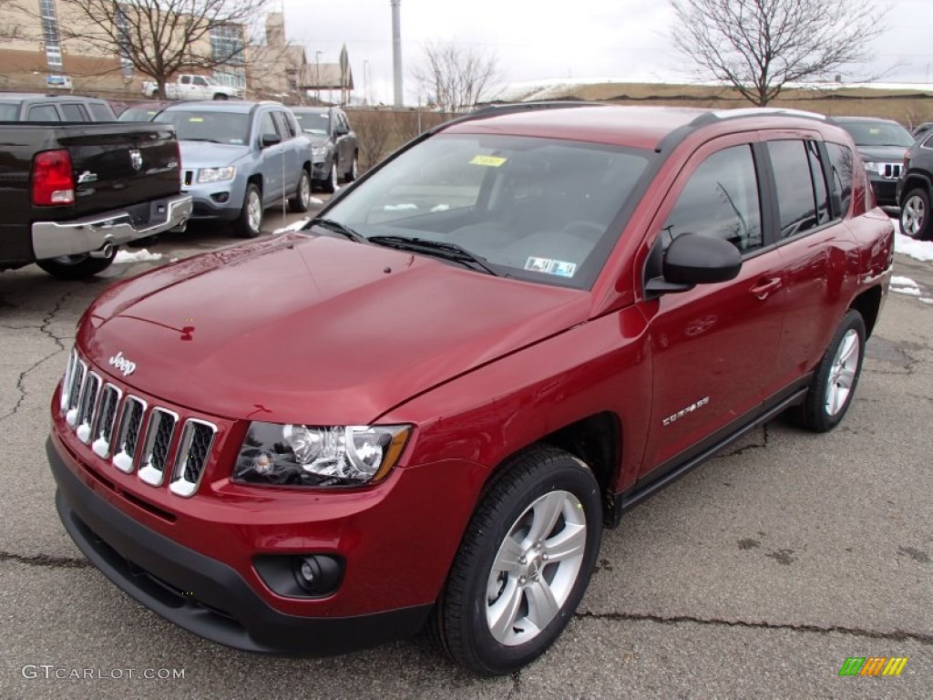 Deep Cherry Red Crystal Pearl 2014 Jeep Compass Sport 4x4 Exterior Photo #78125961