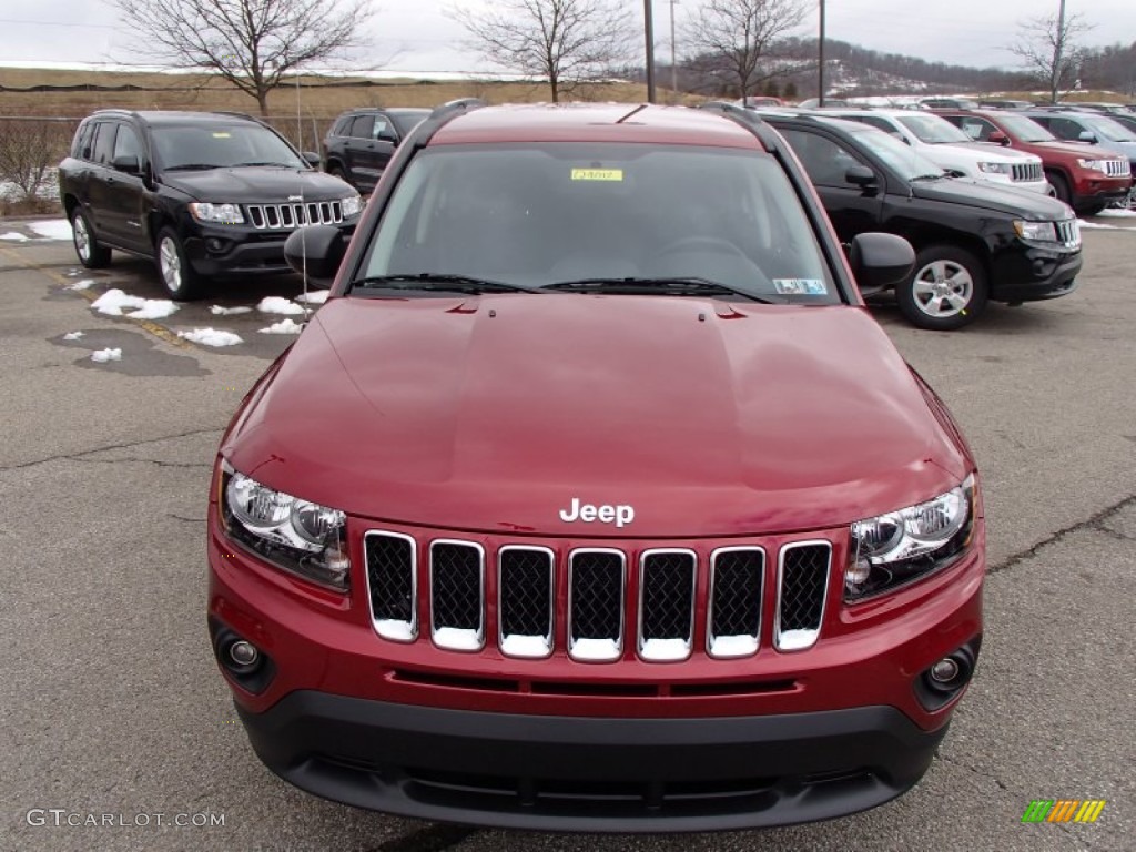 Deep Cherry Red Crystal Pearl 2014 Jeep Compass Sport 4x4 Exterior Photo #78125984