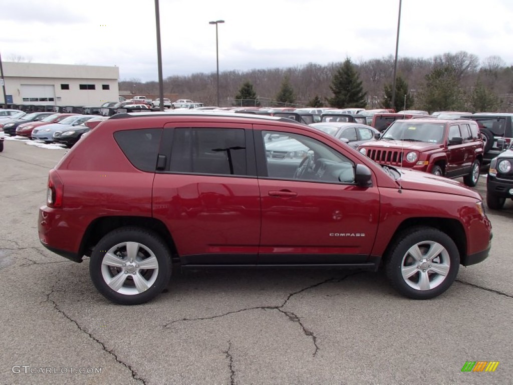 Deep Cherry Red Crystal Pearl 2014 Jeep Compass Sport 4x4 Exterior Photo #78126053