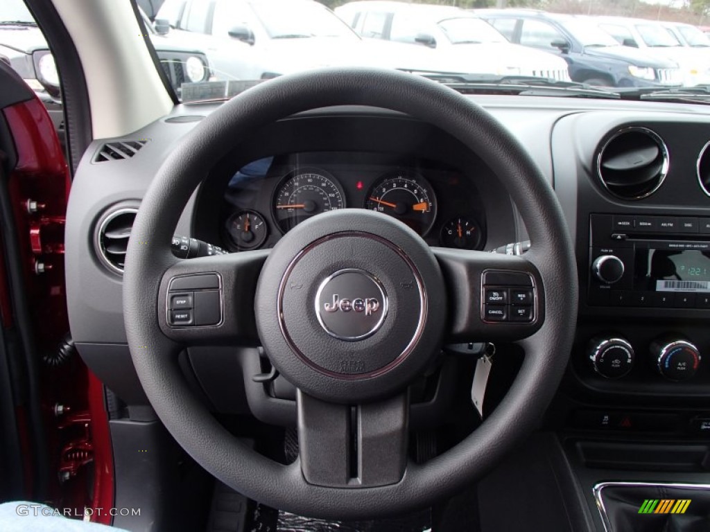 2014 Jeep Compass Sport 4x4 Dark Slate Gray Steering Wheel Photo #78126336