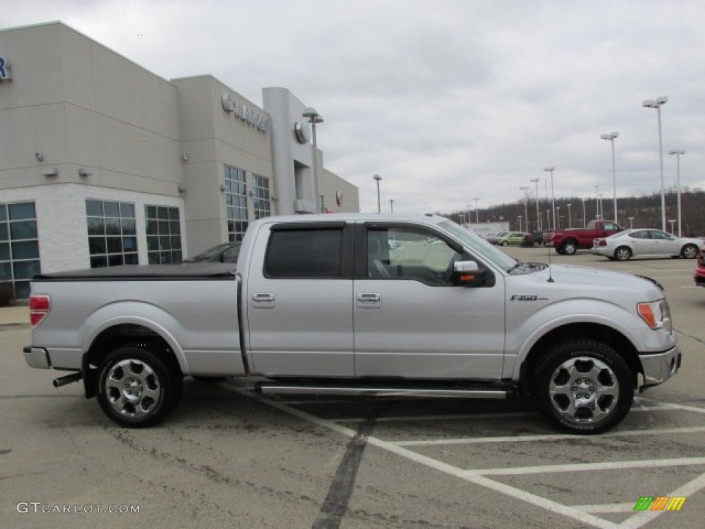 2010 F150 Lariat SuperCrew 4x4 - Ingot Silver Metallic / Black photo #2