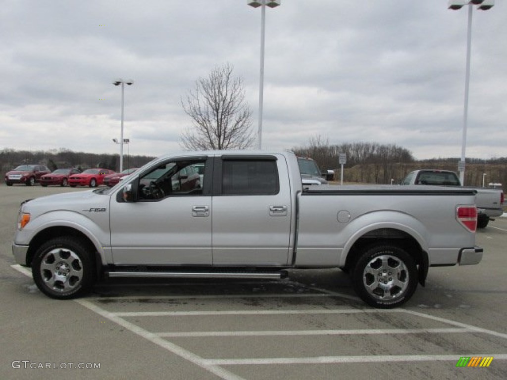 2010 F150 Lariat SuperCrew 4x4 - Ingot Silver Metallic / Black photo #7