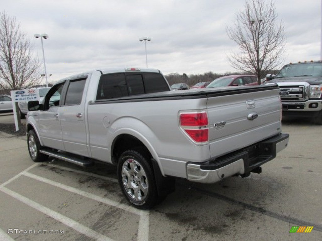 2010 F150 Lariat SuperCrew 4x4 - Ingot Silver Metallic / Black photo #9