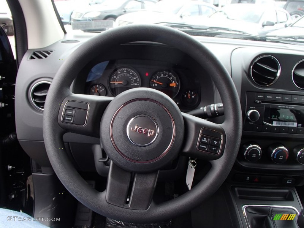 2014 Jeep Compass Sport Dark Slate Gray Steering Wheel Photo #78126744