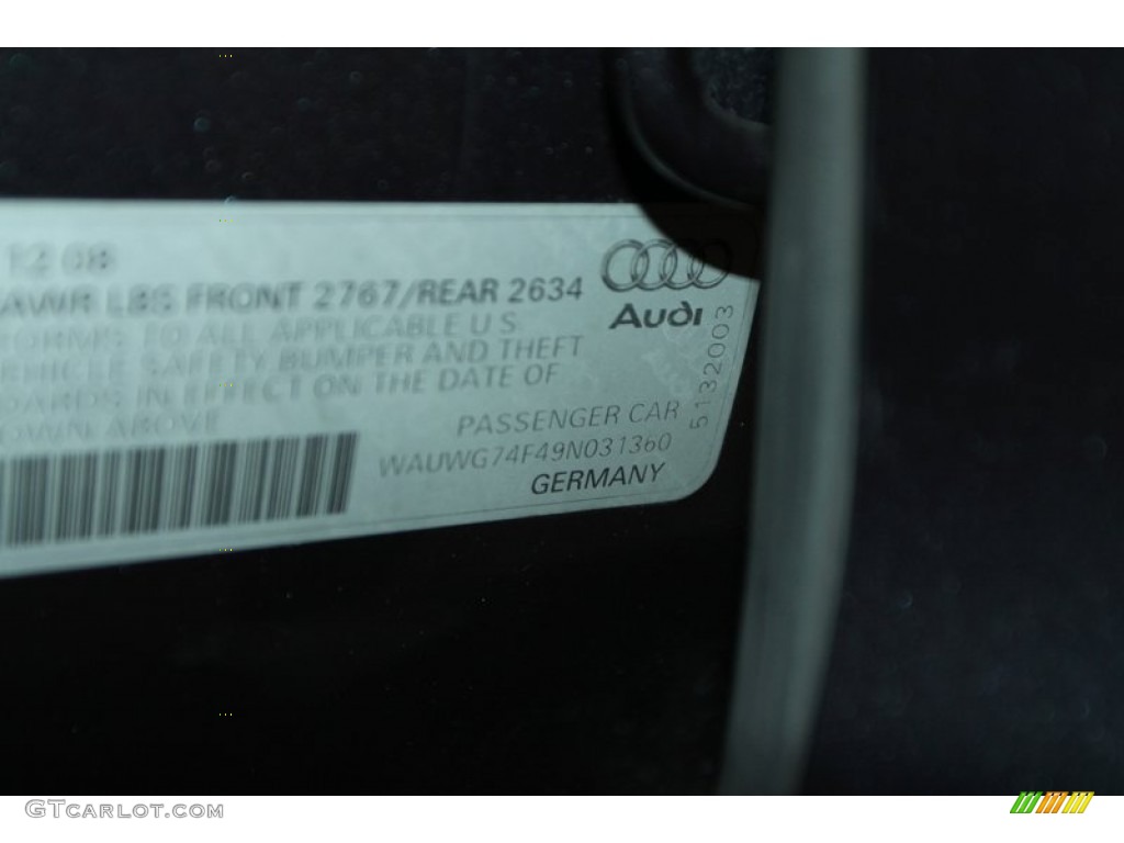 2009 A6 3.0T quattro Sedan - Oyster Grey Metallic / Black photo #56