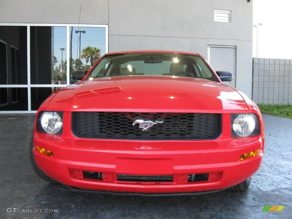 2007 Mustang V6 Premium Coupe - Torch Red / Medium Parchment photo #3