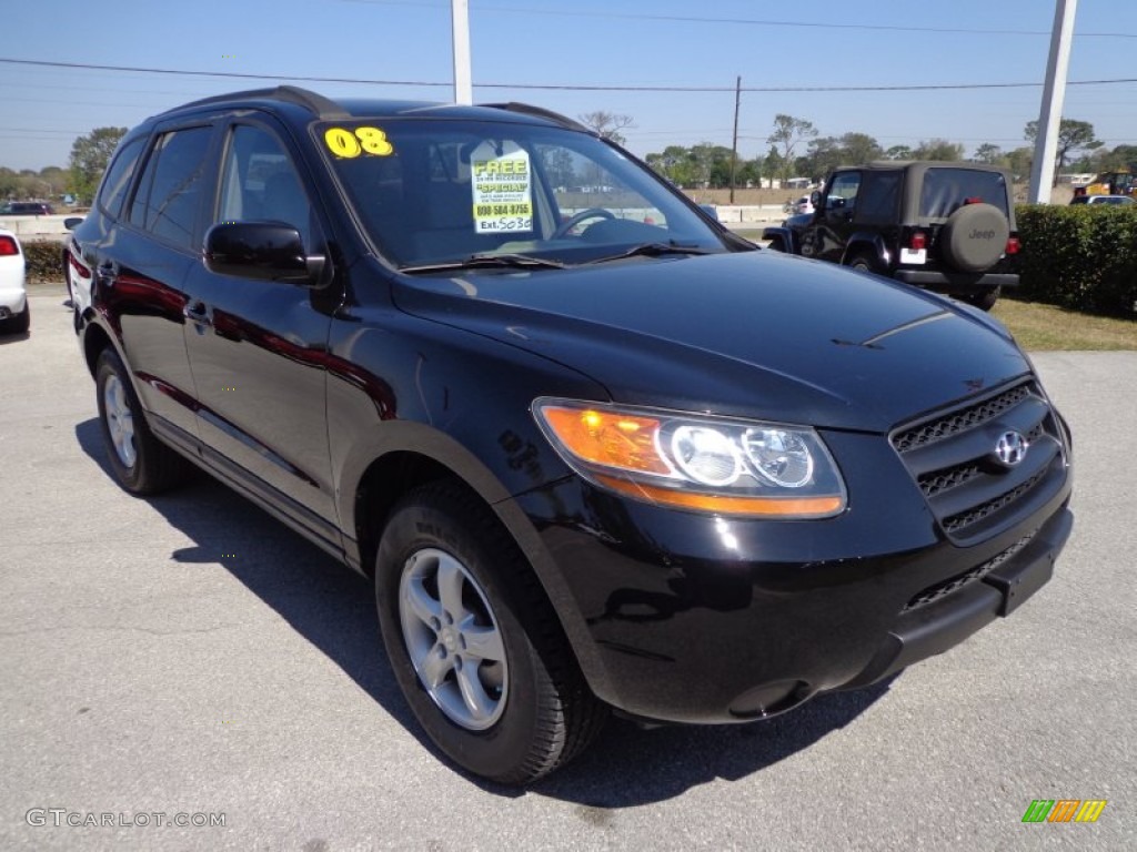 Ebony Black 2008 Hyundai Santa Fe GLS Exterior Photo #78128162