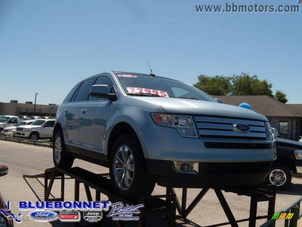 2008 Edge Limited - Light Ice Blue Metallic / Camel photo #5