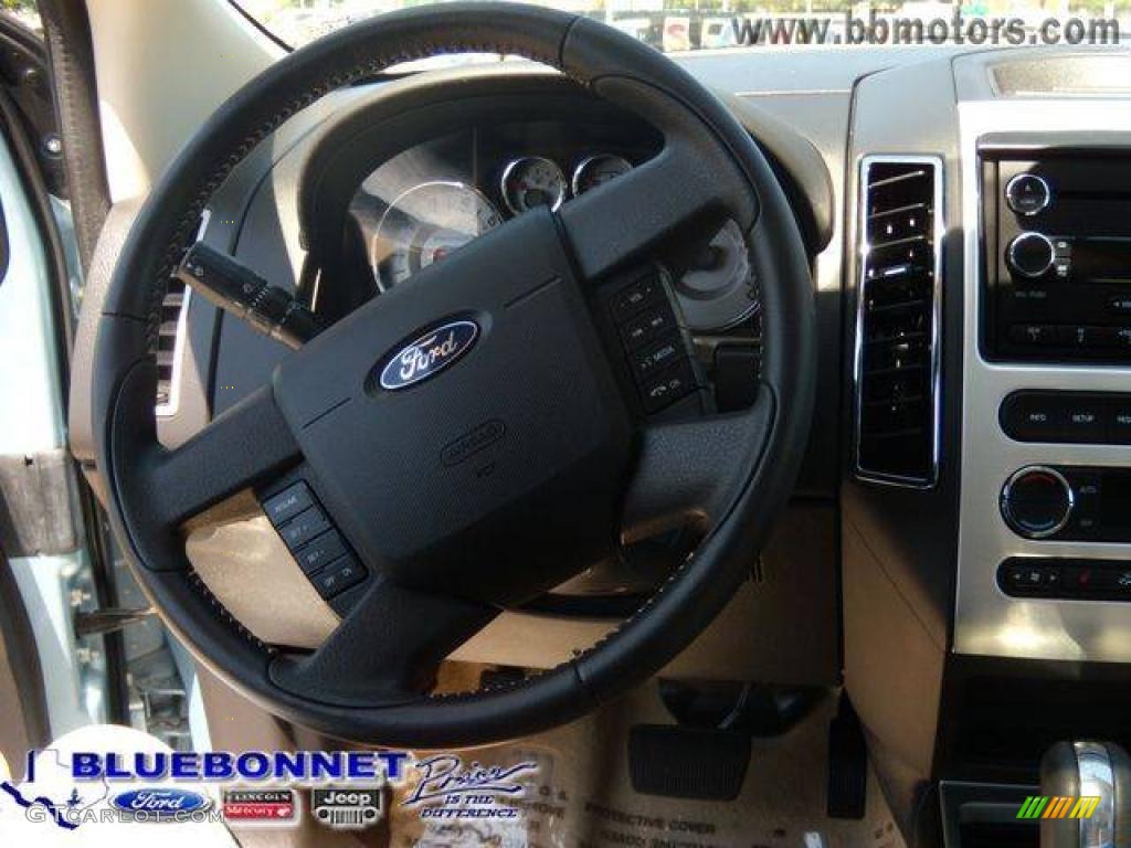 2008 Edge Limited - Light Ice Blue Metallic / Camel photo #9