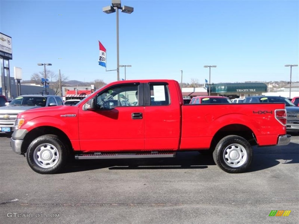 Vermillion Red 2010 Ford F150 XL SuperCab 4x4 Exterior Photo #78129216