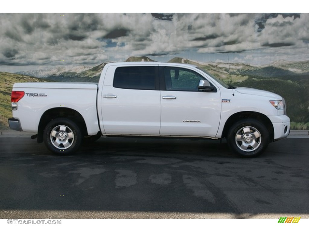 2008 Tundra Limited CrewMax 4x4 - Super White / Red Rock photo #2