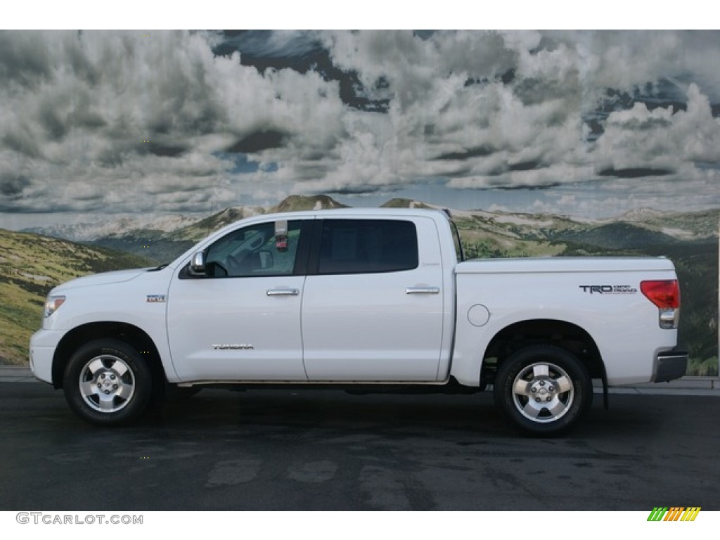 2008 Tundra Limited CrewMax 4x4 - Super White / Red Rock photo #5