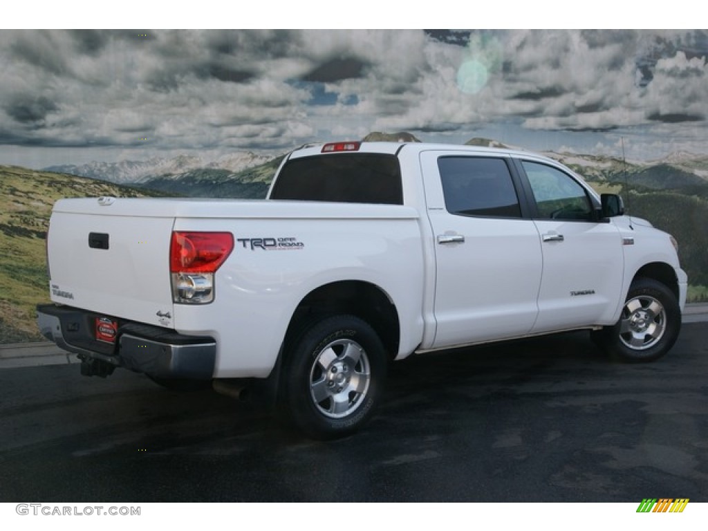 2008 Tundra Limited CrewMax 4x4 - Super White / Red Rock photo #6