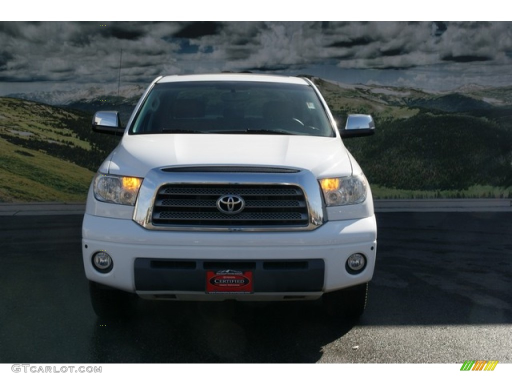 2008 Tundra Limited CrewMax 4x4 - Super White / Red Rock photo #7