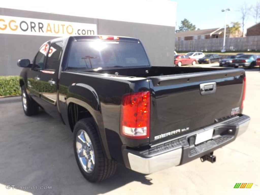2013 Sierra 1500 SLE Crew Cab - Onyx Black / Very Dark Cashmere/Light Cashmere photo #5