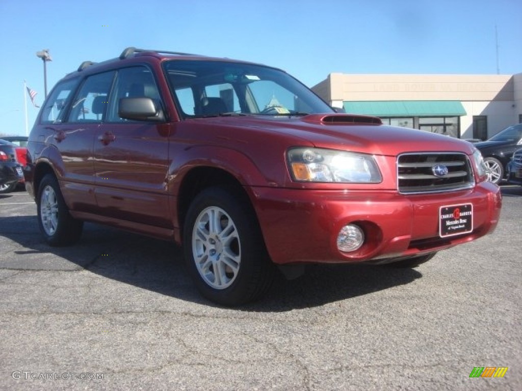 2004 Forester 2.5 XT - Cayenne Red Pearl / Black photo #1