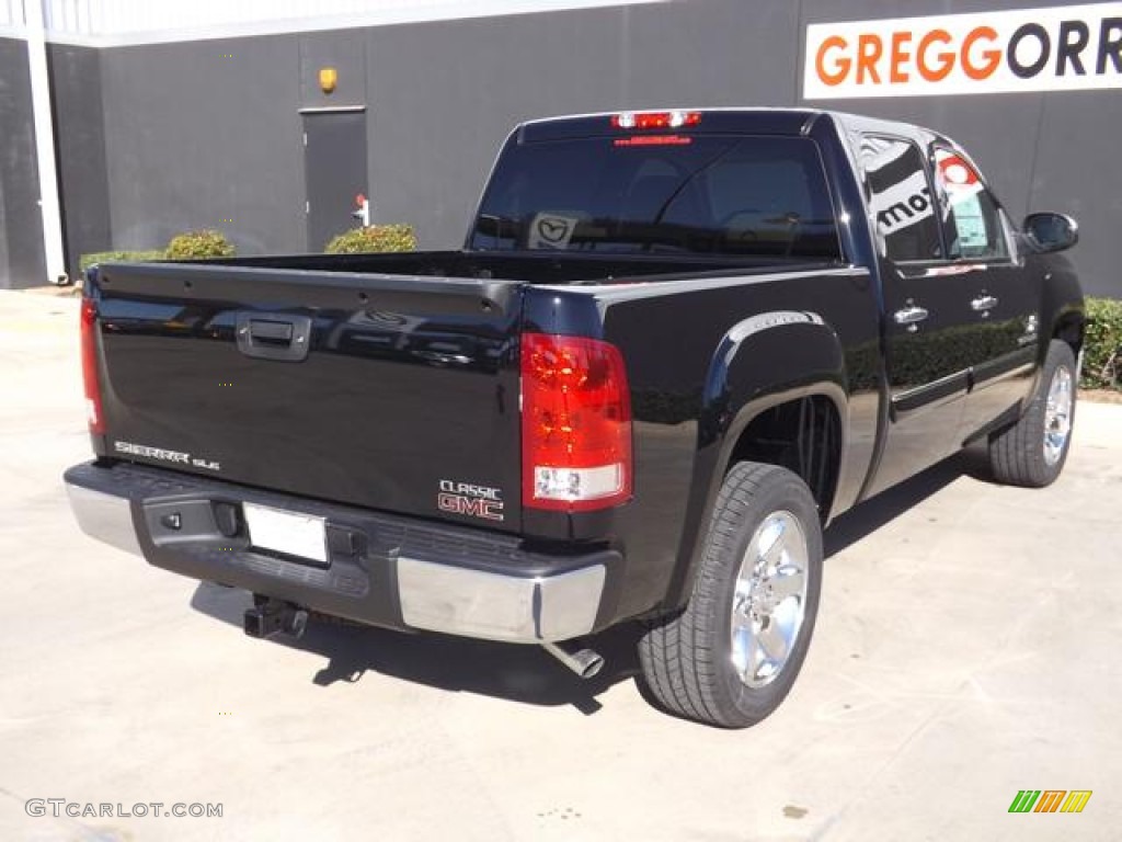 2013 Sierra 1500 SLE Crew Cab - Onyx Black / Very Dark Cashmere/Light Cashmere photo #7