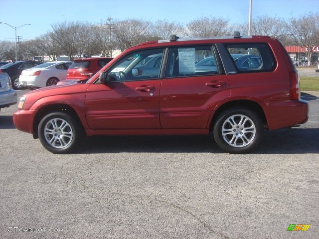 2004 Forester 2.5 XT - Cayenne Red Pearl / Black photo #6