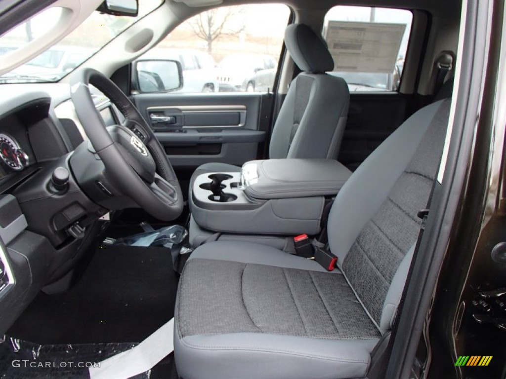 Black/Diesel Gray Interior 2013 Ram 1500 Big Horn Quad Cab 4x4 Photo #78131248
