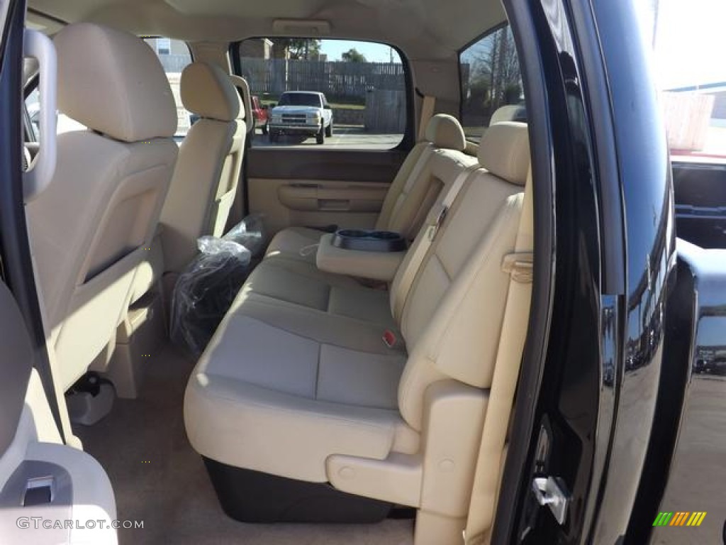 2013 Sierra 1500 SLE Crew Cab - Onyx Black / Very Dark Cashmere/Light Cashmere photo #31