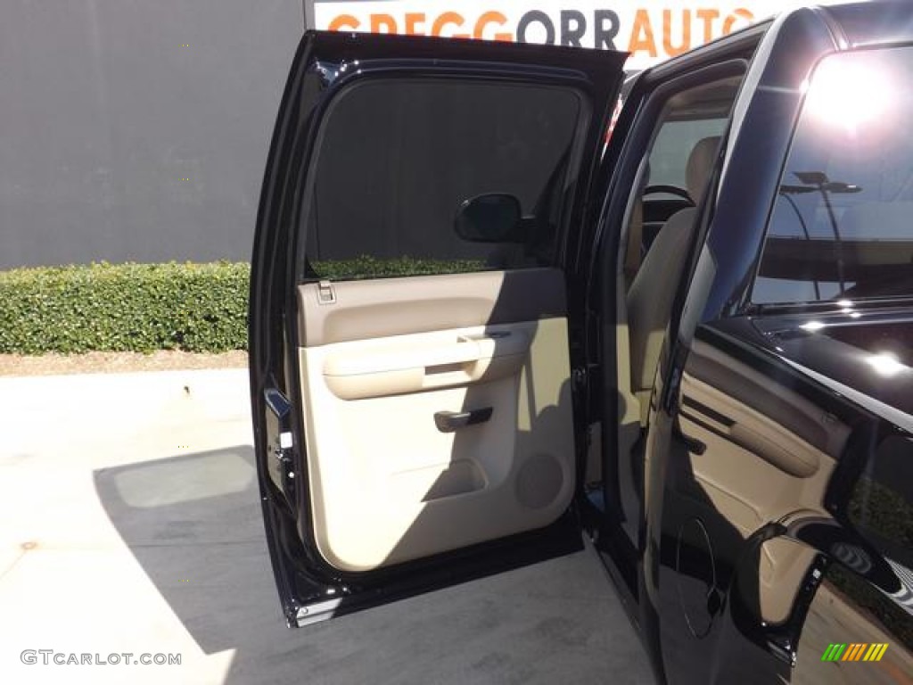 2013 Sierra 1500 SLE Crew Cab - Onyx Black / Very Dark Cashmere/Light Cashmere photo #35