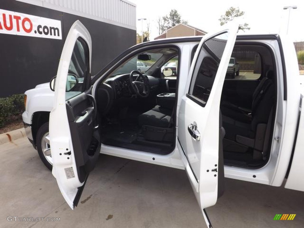 2013 Sierra 1500 SLE Crew Cab - Summit White / Ebony photo #9