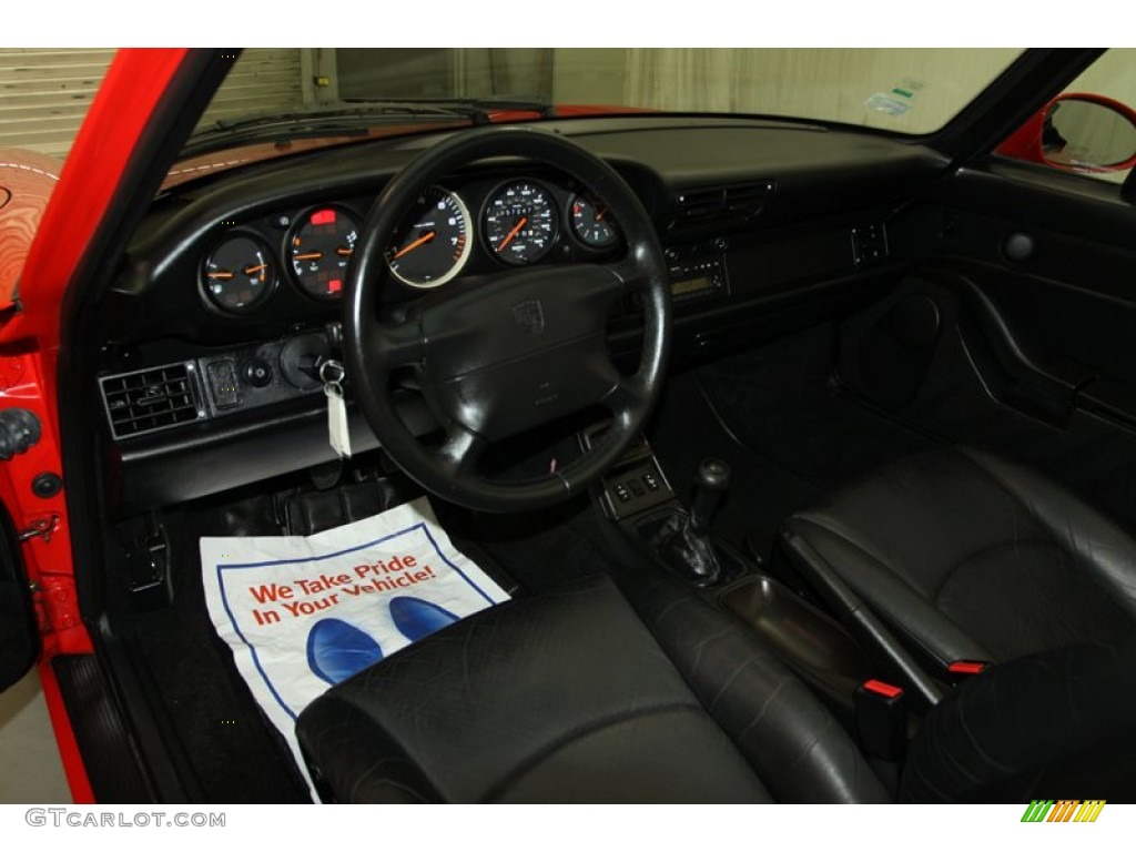 1997 Porsche 911 Carrera Cabriolet Black Dashboard Photo #78132489