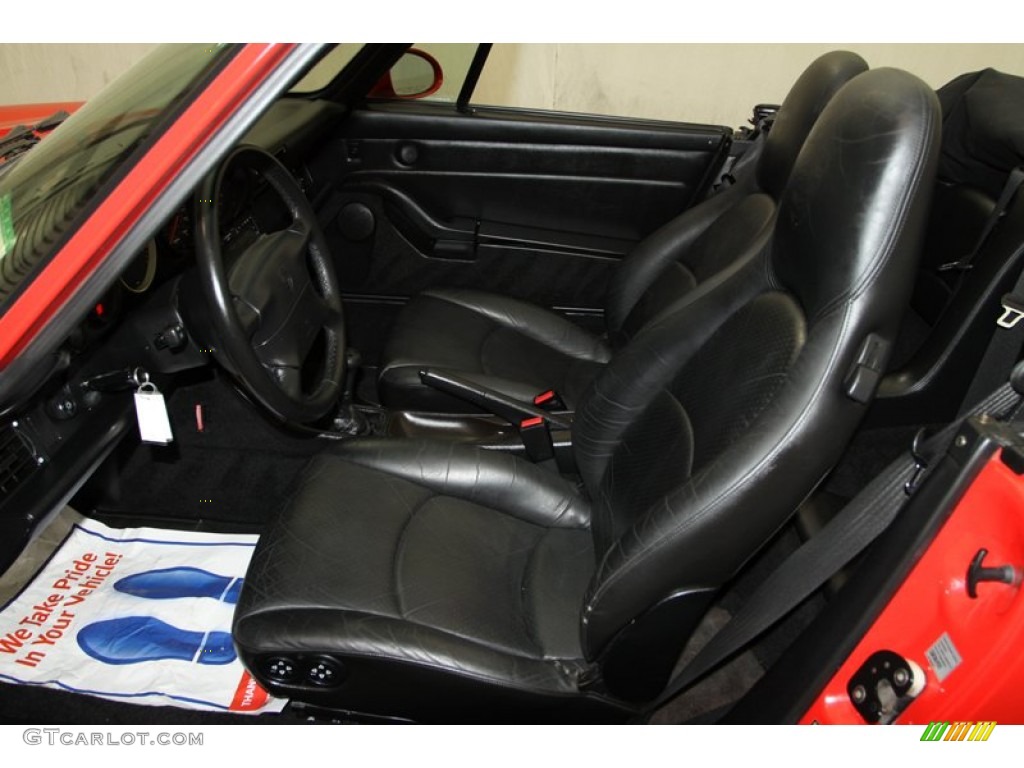 Black Interior 1997 Porsche 911 Carrera Cabriolet Photo #78132514