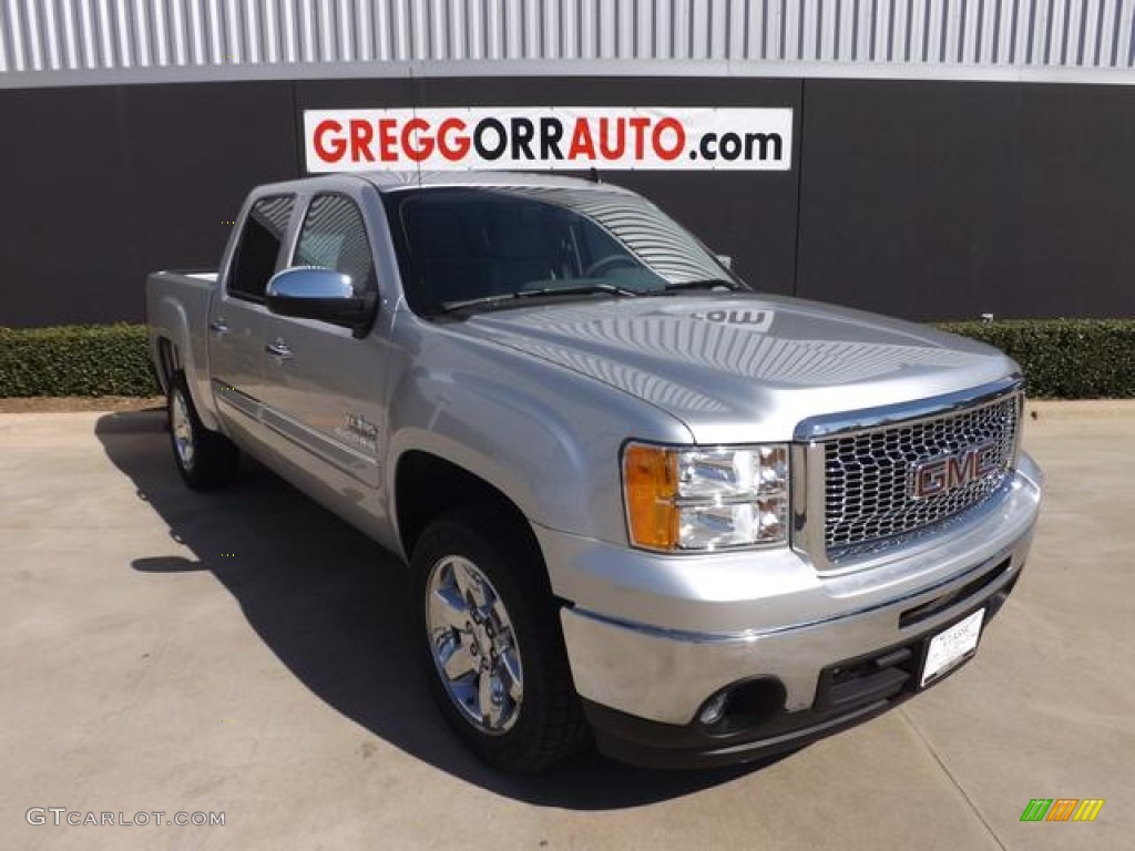 2013 Sierra 1500 SLE Crew Cab - Quicksilver Metallic / Light Titanium/Dark Titanium photo #1