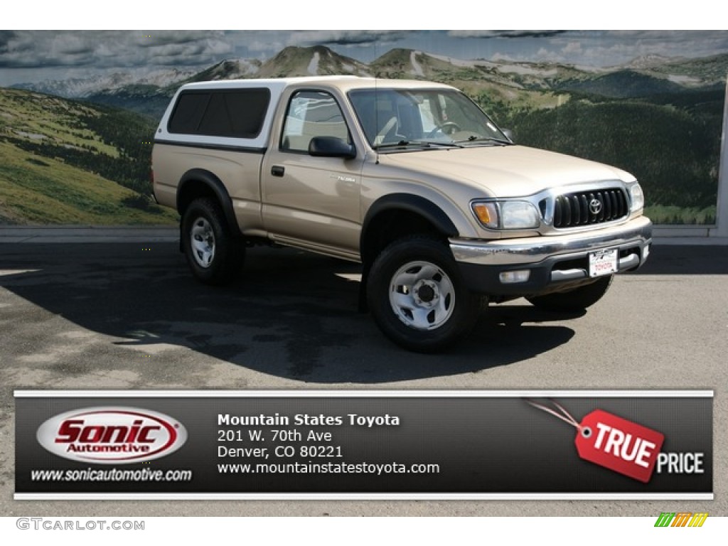 2003 Tacoma Regular Cab 4x4 - Mystic Gold Metallic / Oak photo #1