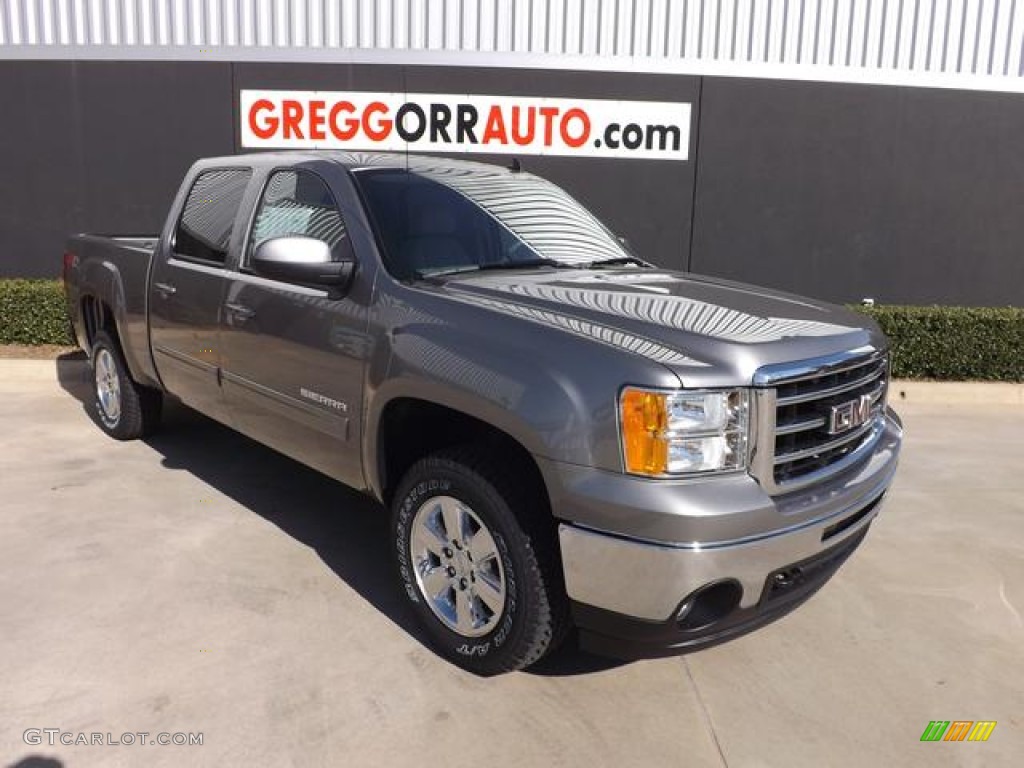 2013 Sierra 1500 SLT Crew Cab 4x4 - Steel Gray Metallic / Light Titanium/Dark Titanium photo #1