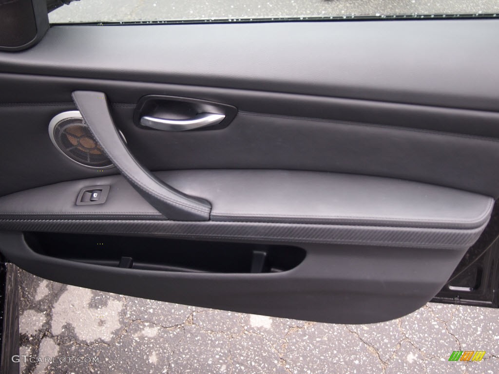 2011 BMW M3 Sedan Black Novillo Leather Door Panel Photo #78134478