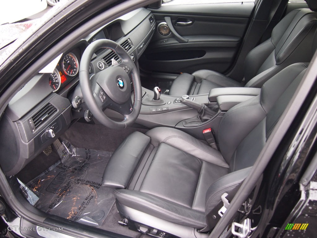 Black Novillo Leather Interior 2011 BMW M3 Sedan Photo #78134799