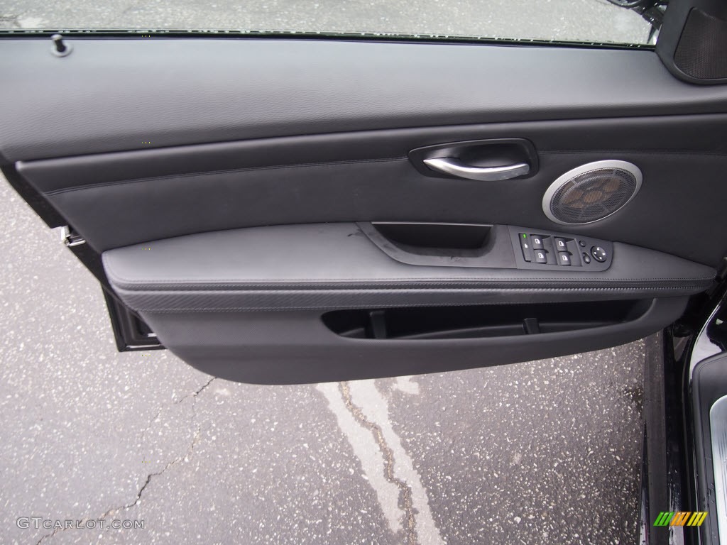 2011 BMW M3 Sedan Black Novillo Leather Door Panel Photo #78134847