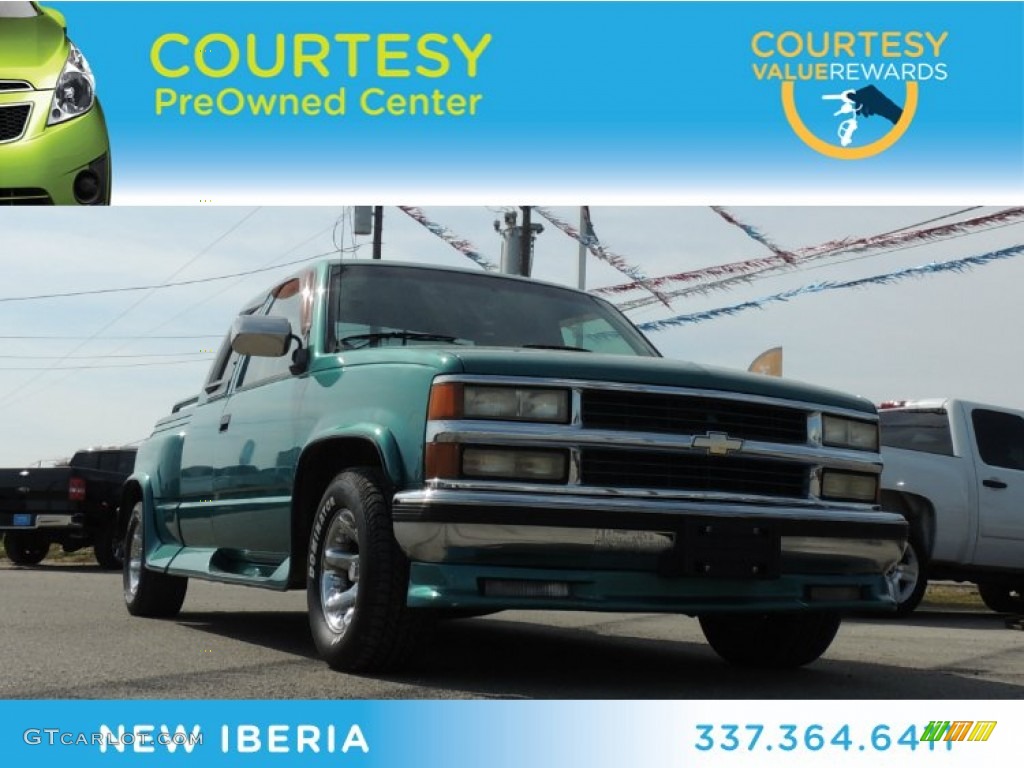 1994 C/K C1500 Extended Cab - Bright Teal Metallic / Gray photo #1