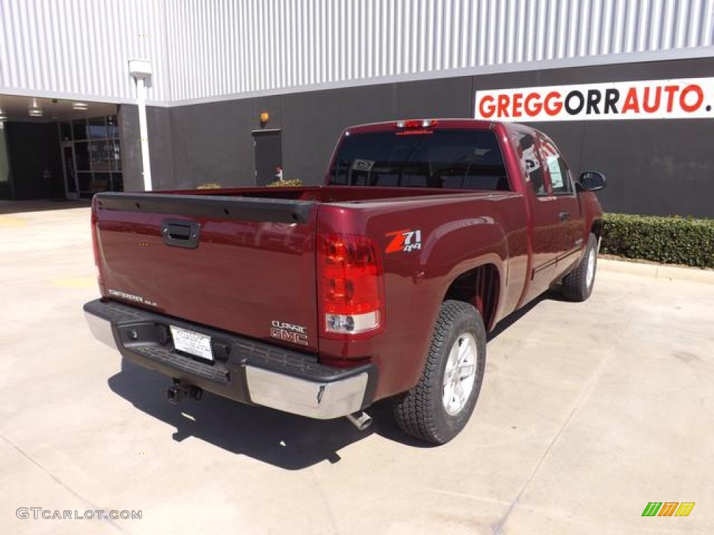 2013 Sierra 1500 SLE Extended Cab 4x4 - Sonoma Red Metallic / Ebony photo #7