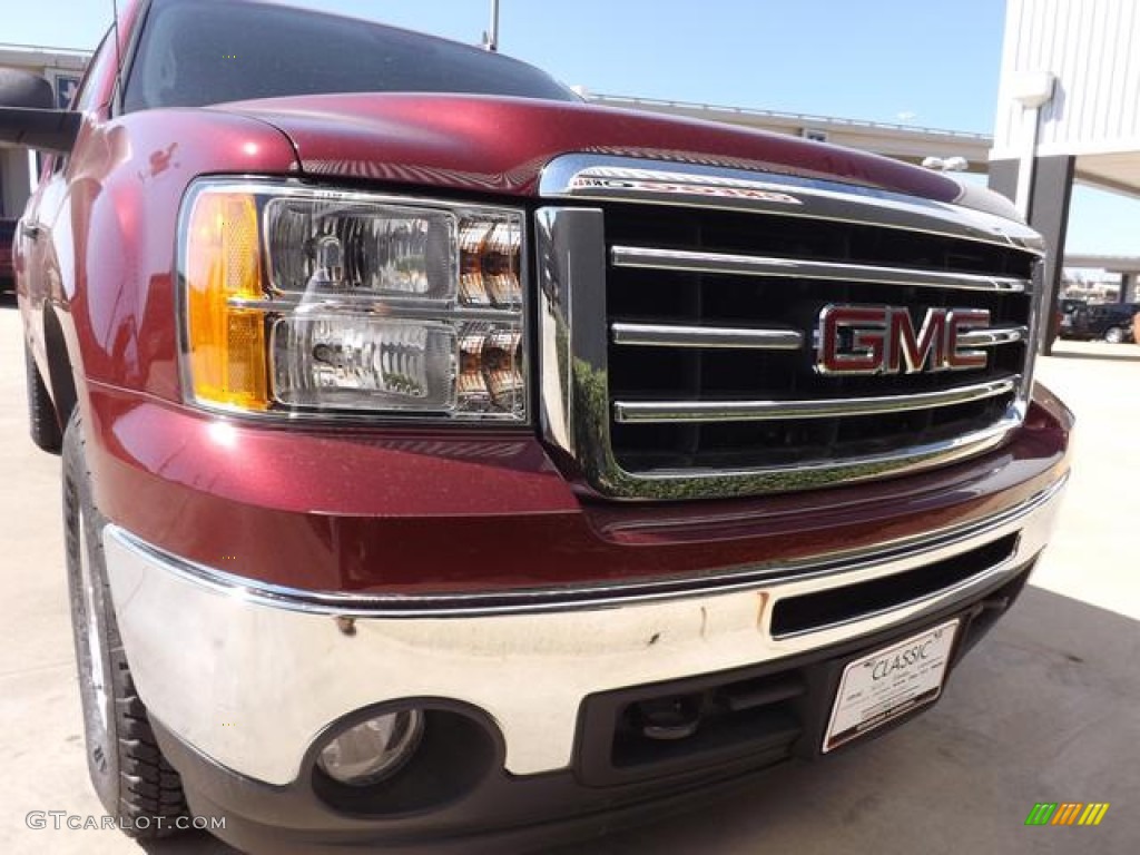 2013 Sierra 1500 SLE Extended Cab 4x4 - Sonoma Red Metallic / Ebony photo #13